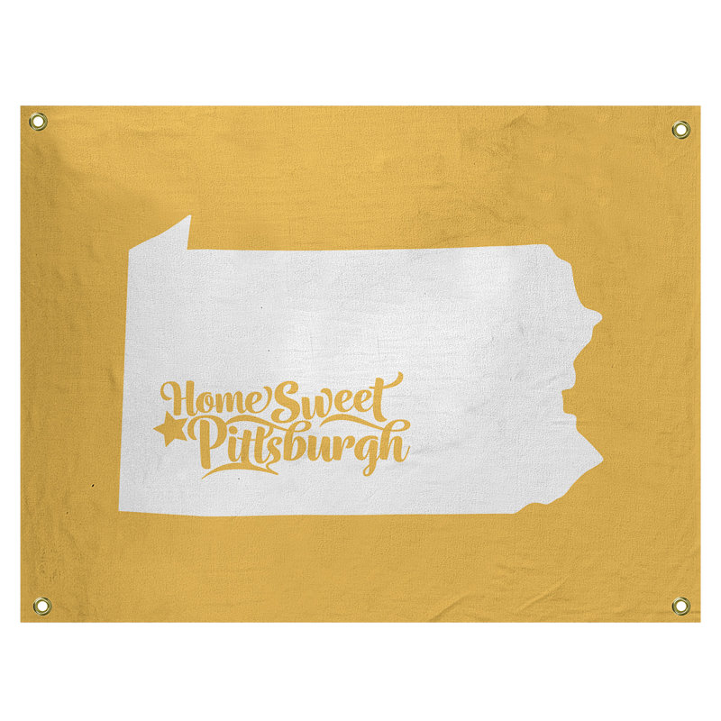 Tapisserie murale pittsburgh pennsylvanie, H 59 po x l 80 po, Jaune