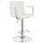 White Adjustable Height Bar Stool And Chrome