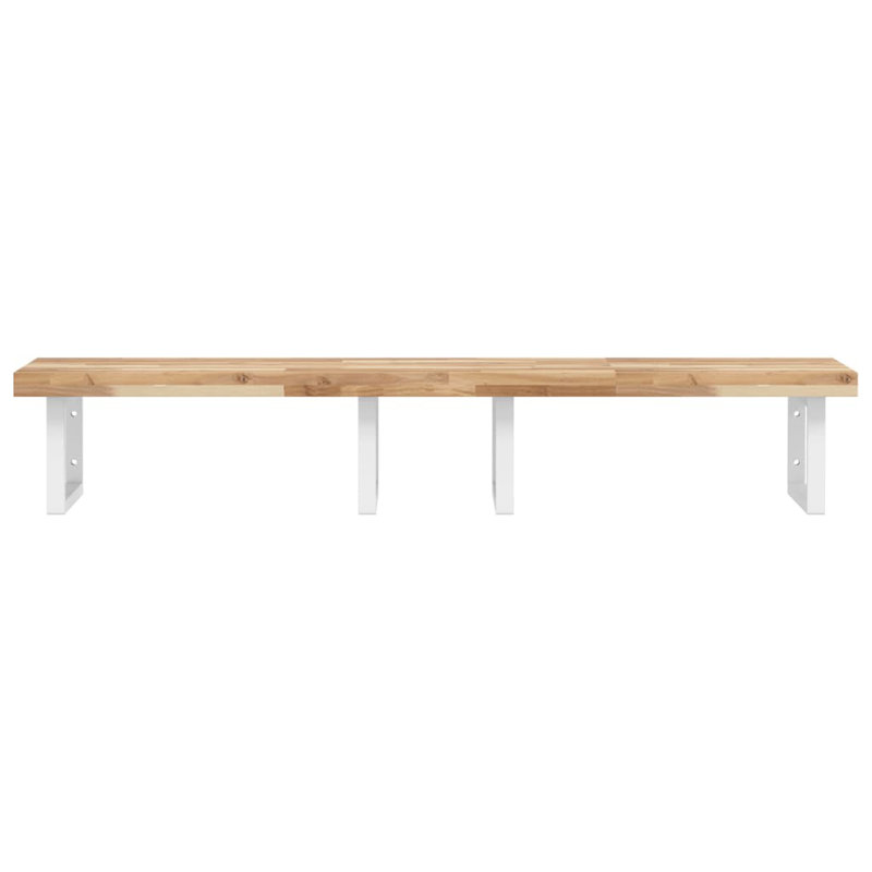 Bucura 160cm Solid Wood Bathroom Vanity Top, Acacia/White