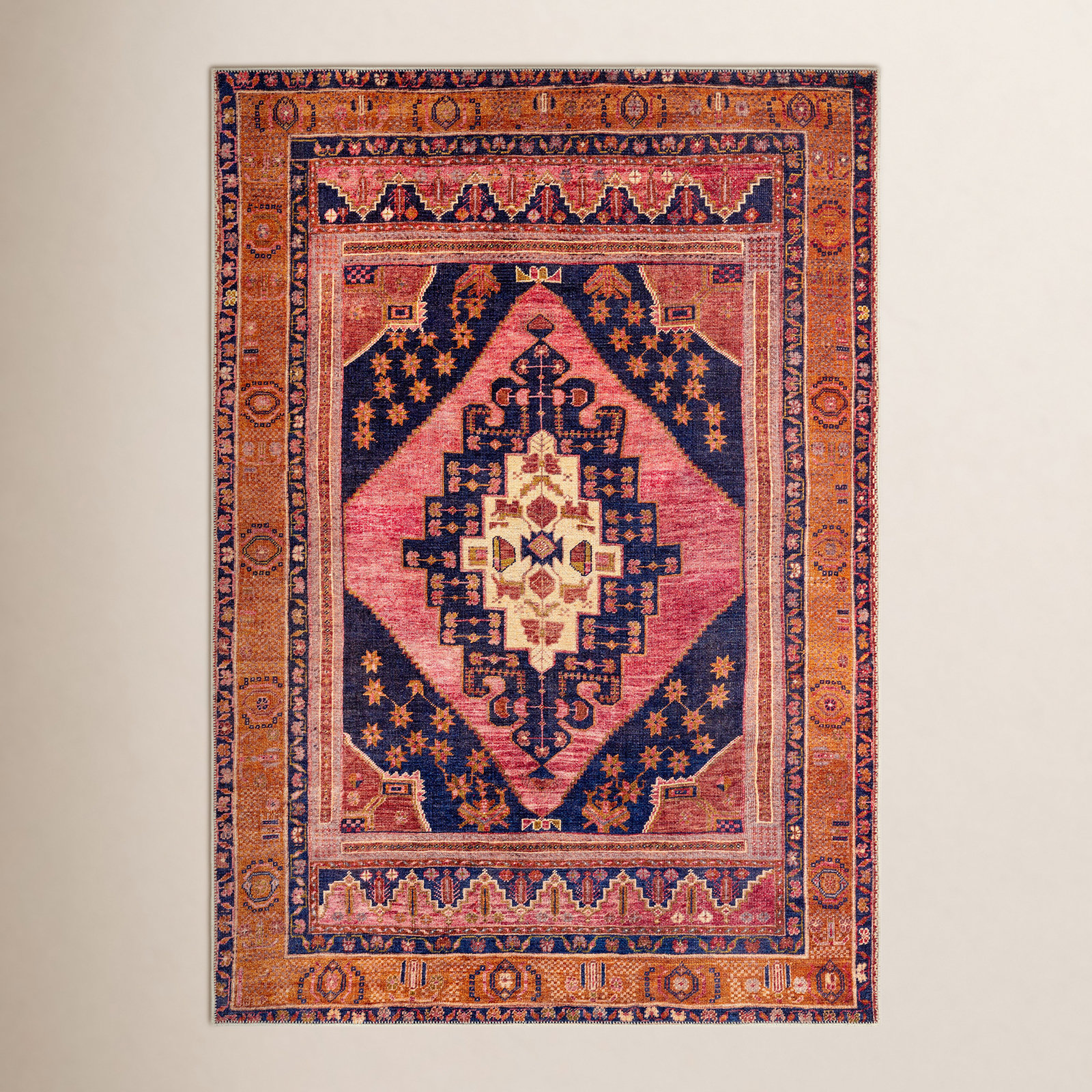 Westlake Machine Washable Oriental Rug, Rectangle 6'7" x 9'