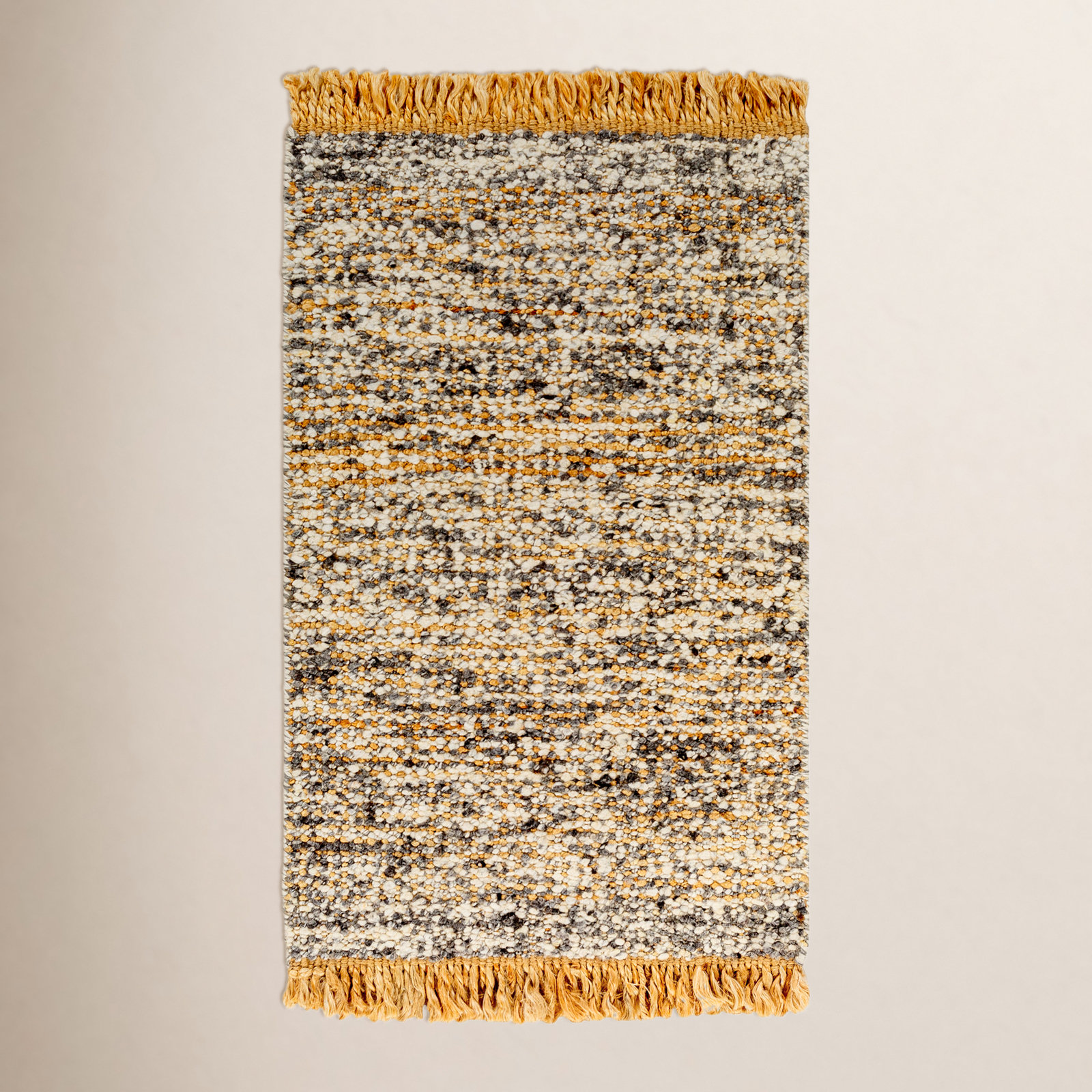 Alessia Handmade Tan Rug, Rectangle 2' x 3'