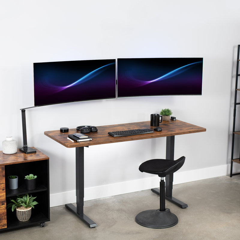 VIVO Telescoping Flush Wall Mount for Dual Ultra Wide Monitors (MOUNT-TS38 series), Black, 7.8" H x 39.5" W x 2.5" D