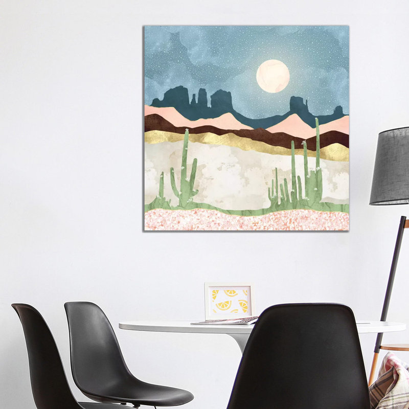 «Desert Bloom», reproduction d'impression, Toile tendue, Pas de tapis, H 37 po x l 37 po x P 1,5 po