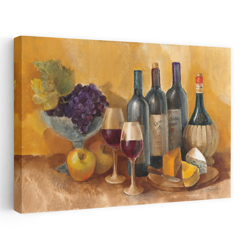 Vin et fruit I V2 contemporain noir doré beige brun, H 24 po x l 16 po