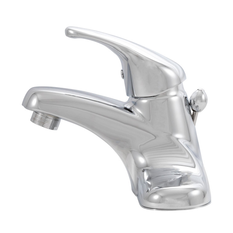 FlowCurve 4 in. Centerset 1-Handle Bathroom Faucet with 50/50 Pop-Up Drain in Polished Chrome