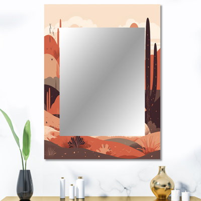 Sublime Desert Simplicity - grand miroir mural minimaliste, miroir traditionnel unique, impression d'art en métal