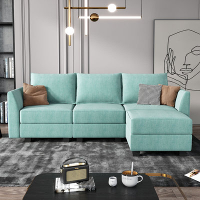 Canapé modulaire en L avec rangement Manusite