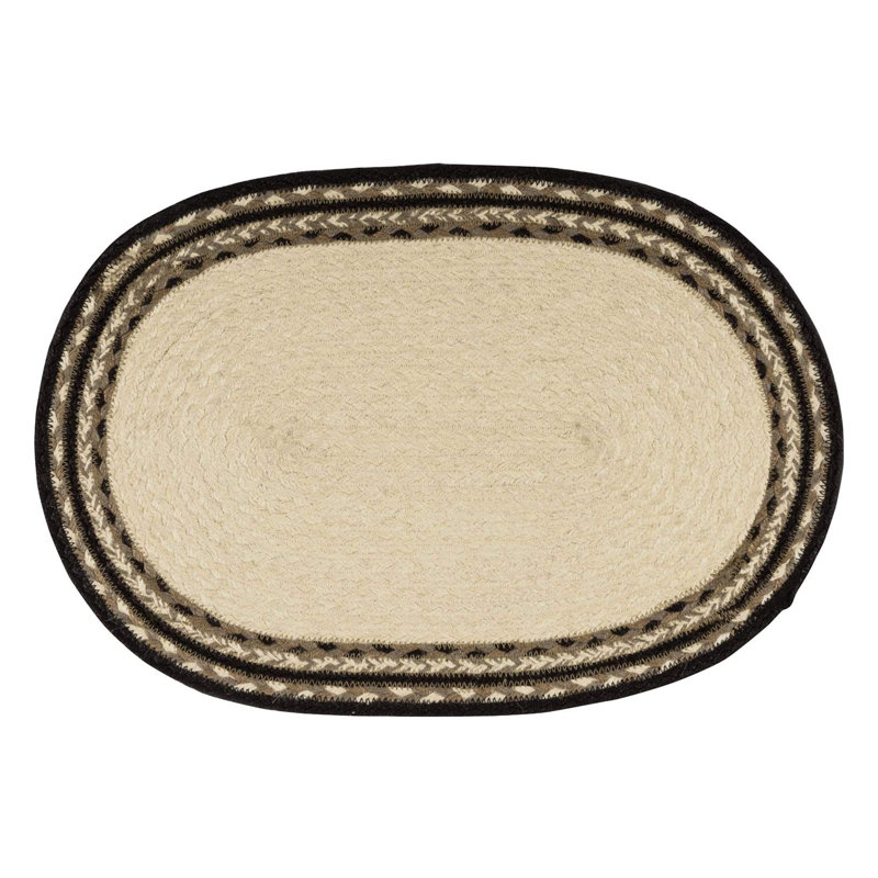 Jacqueline Jute No Pattern Oval Placemat
