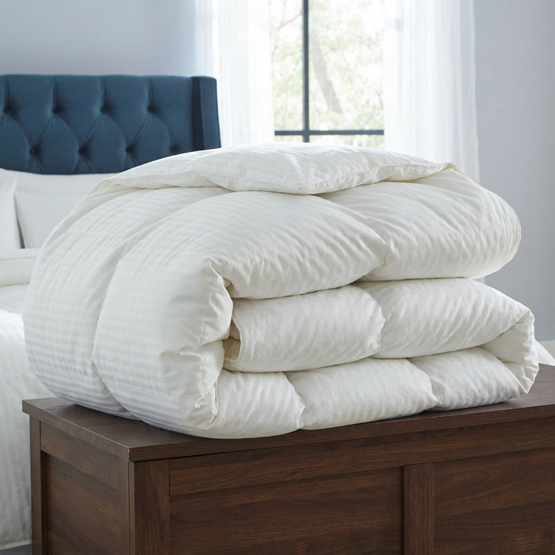 Édredon surdimensionné en satin de satin de coton tissé à rayures damassé 300TC Pointehaven