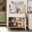 Buffet cannelé avec rangement, armoire à café moderne avec tablettes réglables et 2 tiroirs-606173238