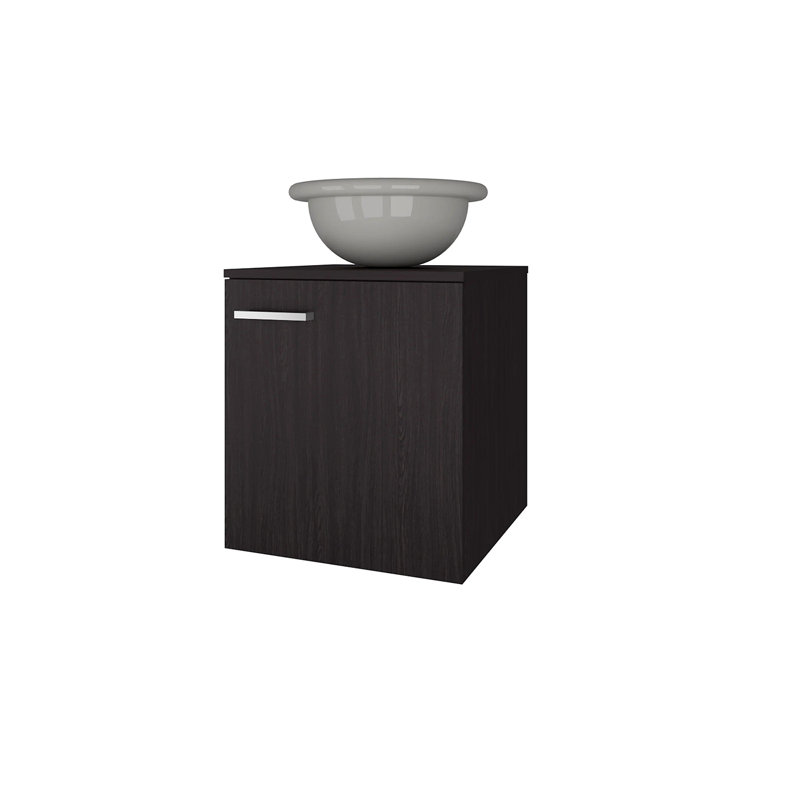  Meuble-lavabo avec lavabo et robinet intégrés, Marron foncé