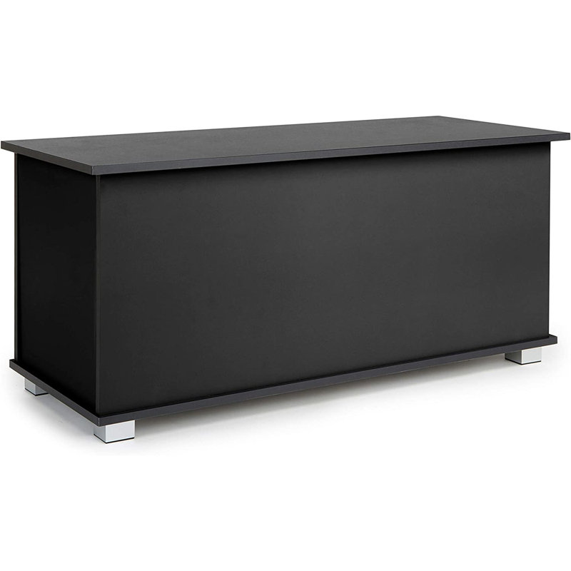Solid + Manufactured Wood Blanket Chest, Black