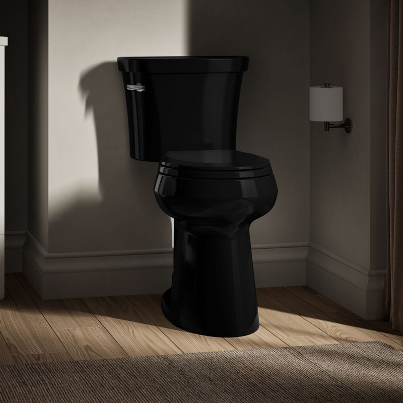 Cuvette de toilette haute Highline, Noir / noir