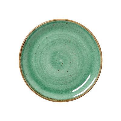 Assiette en forme de pomme craquelée