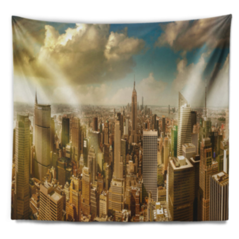 Tapisserie Cityscape Midtown and Downtown Manhattan, H 32 po x l 39 po