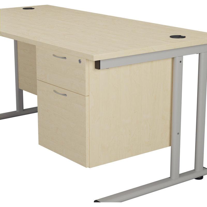 Feena 40cm Wide 2 -Drawer Mobile File Cabinet, Maple