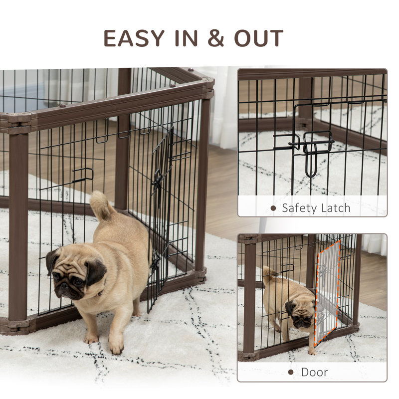 Enclos pour chien robuste, Brun