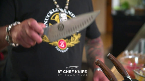 Ergo Chef Guy Fieri Kulinary Series 8 Chef's Knife, Granton Edge