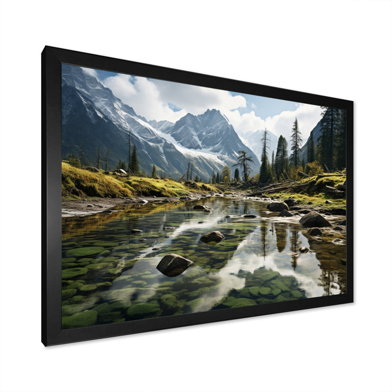 Canada Majestic Wilderness sur toile, Cadre photo noir, H 24 po x l 32 po x P 1 po