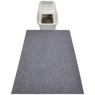 Corner Cat Litter Trapping Mat For Less Waste & Clean 29 x 29 Double  Layer
