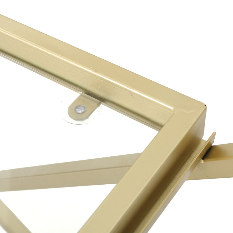 Chariot-bar industriel en fer / verre Ligon