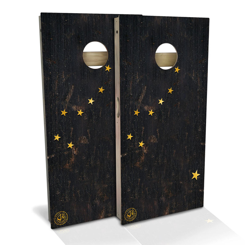 Ensemble de 2 panneaux de cornhole 2 'x 4' avec étui et lumières, Alaska