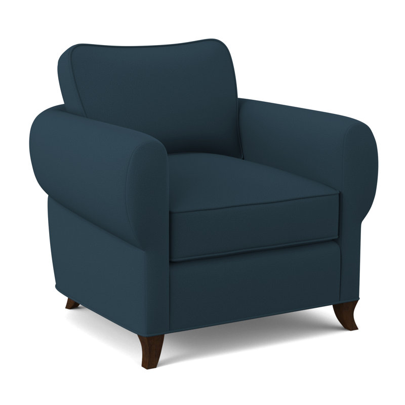 Fauteuil cocon, Noyer noir, Mélange de polyester lagon Margaret