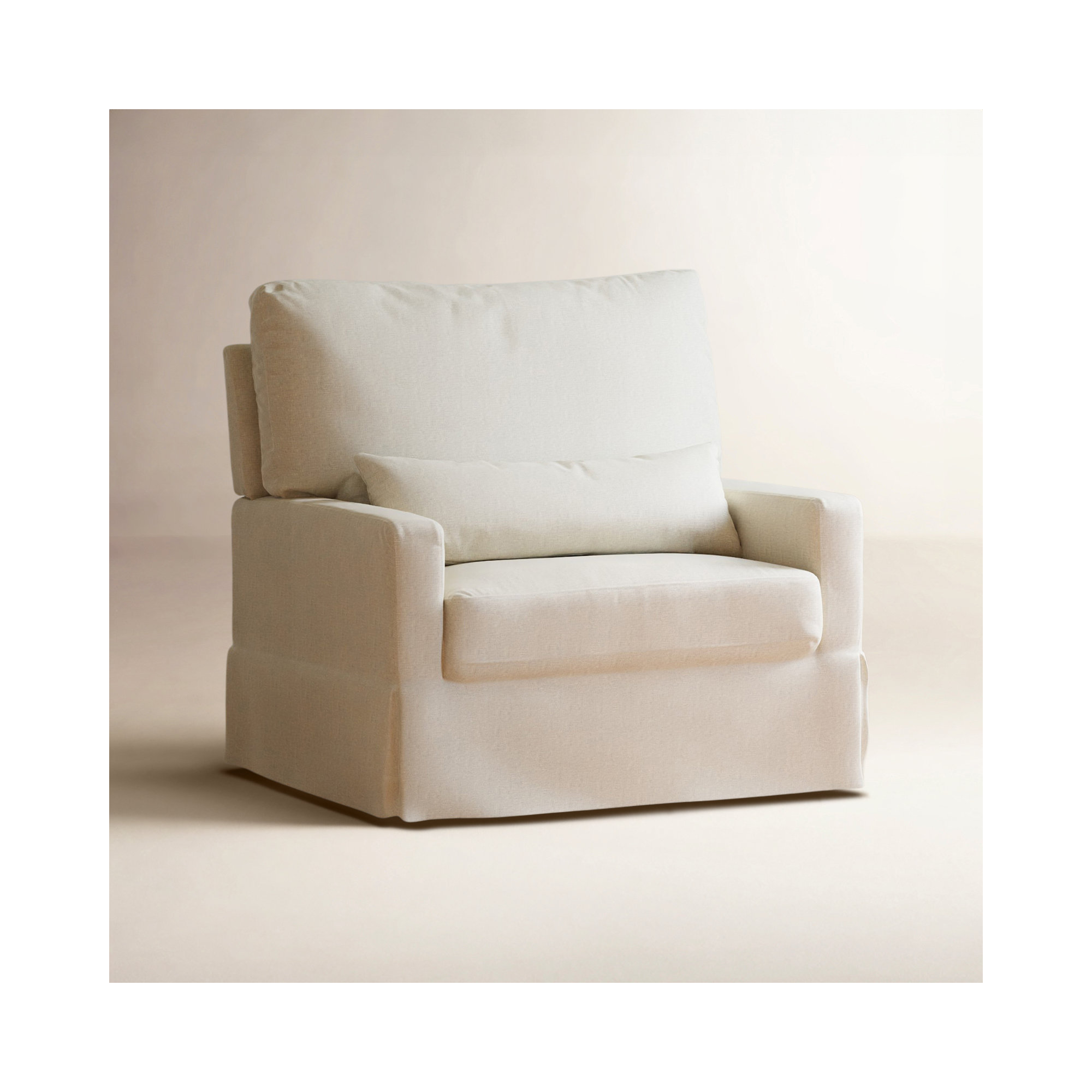 Crawford Pillowback Chair and a Half Upholstered Swivel Glider