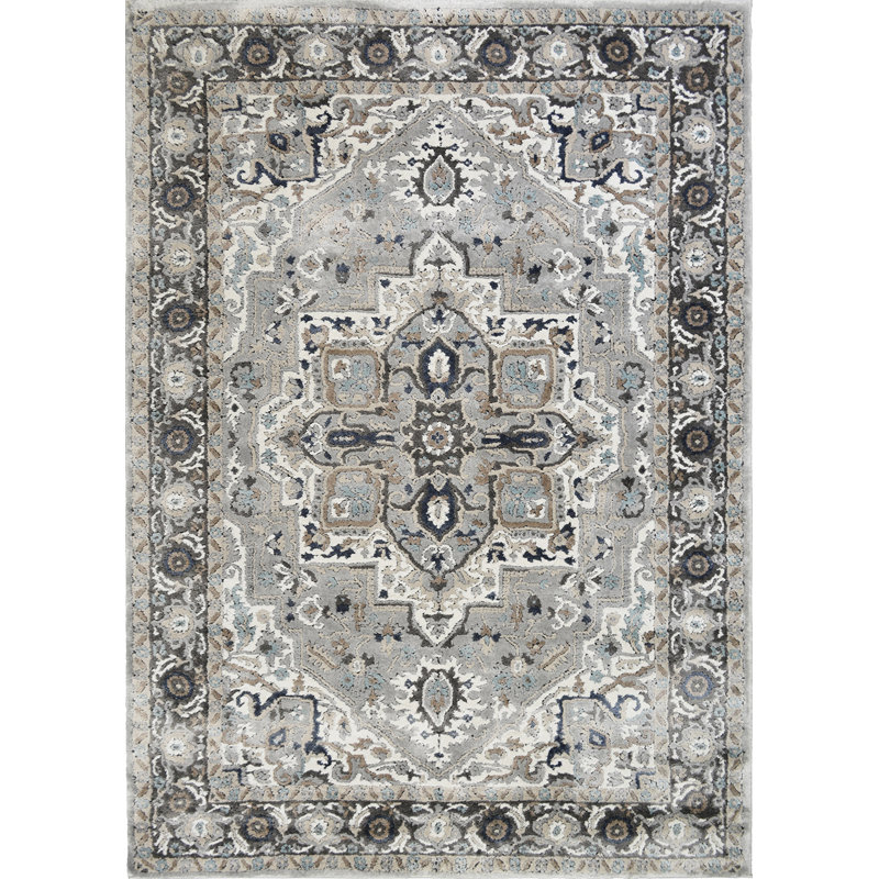 Tapis gris Rhasody Sutton, Rectangle 5 pi 3 po x 7 pi 3 po