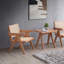 Fauteuil d'appoint beige et naturel