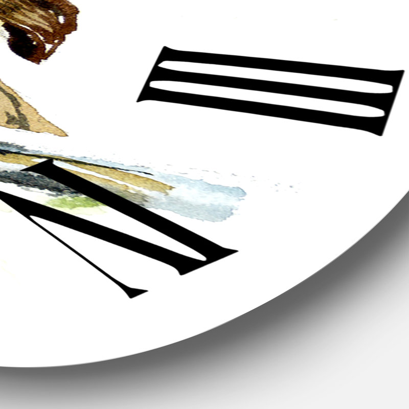 Petit oiseau sur une branche - horloge murale traditionnelle, Grand