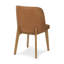 Chaise de salle à manger à dossier incurvé en cuir véritable Fawn-128595708