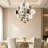 10 Light Modern Flush Mount Ceiling Light – Chrome Finish with Tinted Glass Globes and Energy-Efficient LED Lighting, 25-Inch Diameter