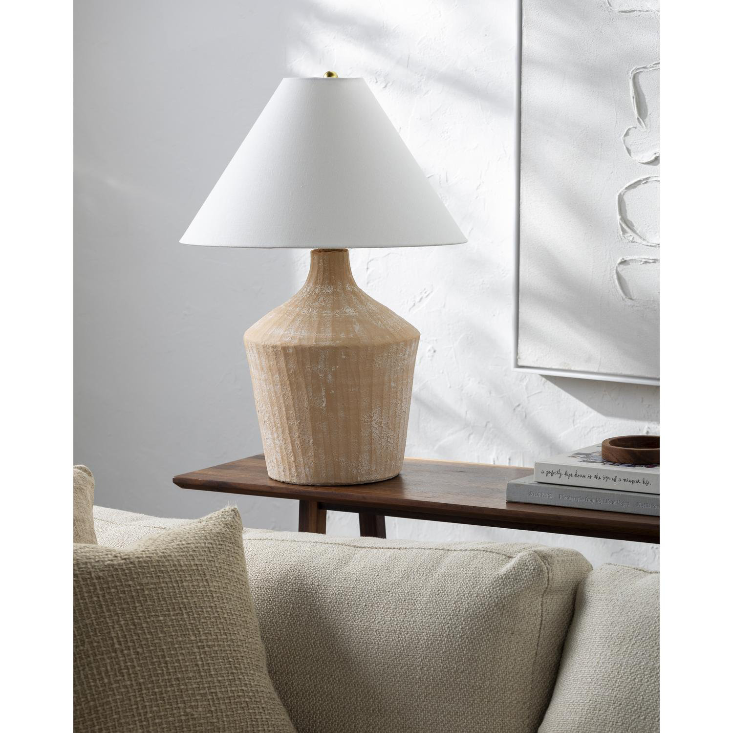 Ceramic Table Lamp, 26" H x 18" W x 18" D