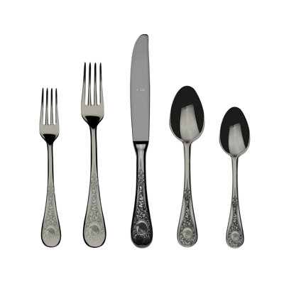 Diana Flatware Set - 20 Pieces - Black Gold