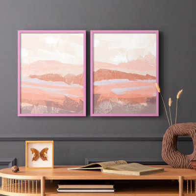 «Dusty Desert I», reproduction encadrée de qualité supérieure - prête à être accrochée - aucun clou requis - aucun clou requis