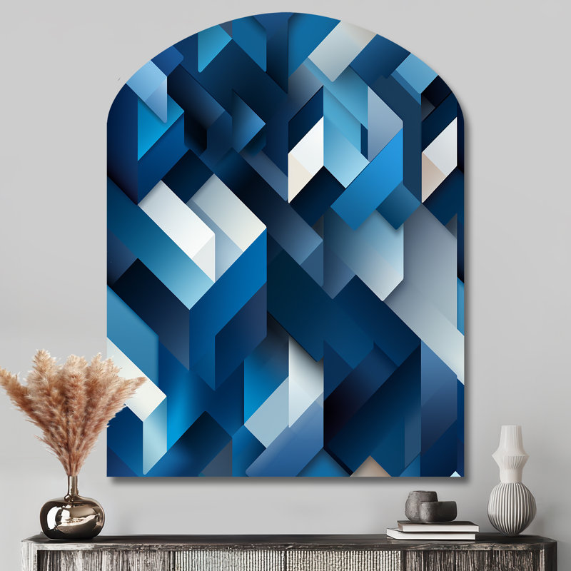 Dagnen - Art mural abstrait en métal irrégulier, H 43 po x l 33 po