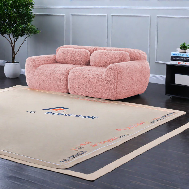 Canapé modulaire ergonomique moelleux, base antidérapante, rose, salon