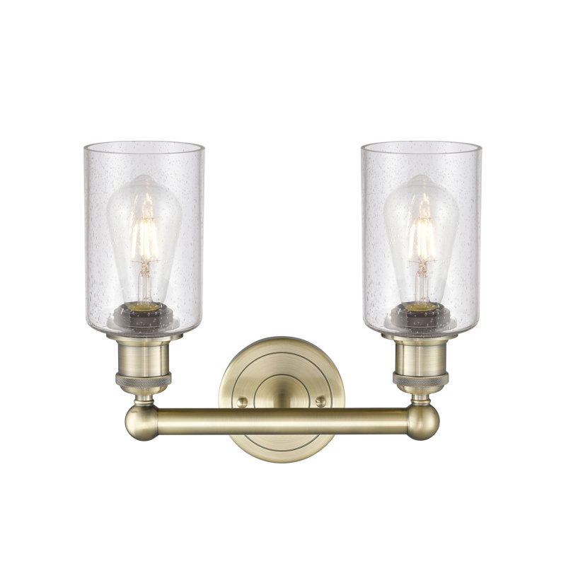 Caldello 2 - Light Dimmable Vanity Light, Antique Brass, Seedy
