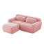 Canapé modulaire ergonomique rose, tissu moelleux, sans assemblage, bonheur de chambre à coucher
