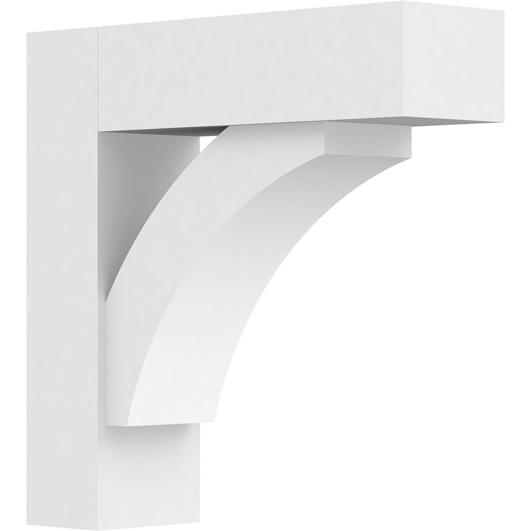 Standard Thorton Architectural Grade PVC Bracket with Block Ends Ekena Millwork