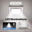 165 CFM Ceiling Bathroom Exhaust Fan with 6500K LED Light, Cool White Light