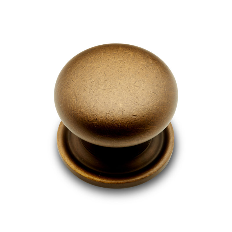 Poignée champignon unie avec plaque arrière attachée CK Series, Antique English, Grand