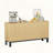 Fluted Credenza Buffet Cabinet with Storage