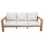 Ensemble de conversation 4 pièces 4 pièces Ensemble de conversation d'extérieur avec coussins et table basse pour le jardin, la cour, le balcon, le bord de la piscine, le teck clair et le coussin beige-495036326