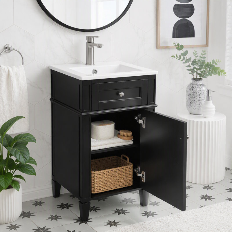16-inch Bathroom Vanity with Ceramic Sink