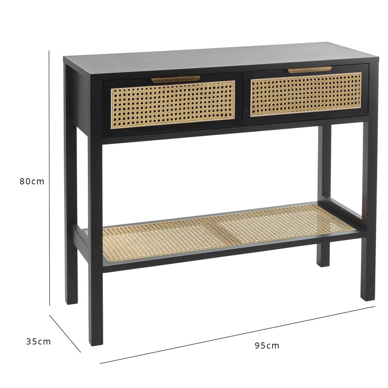 Tenaya 95cm Console Table, Black