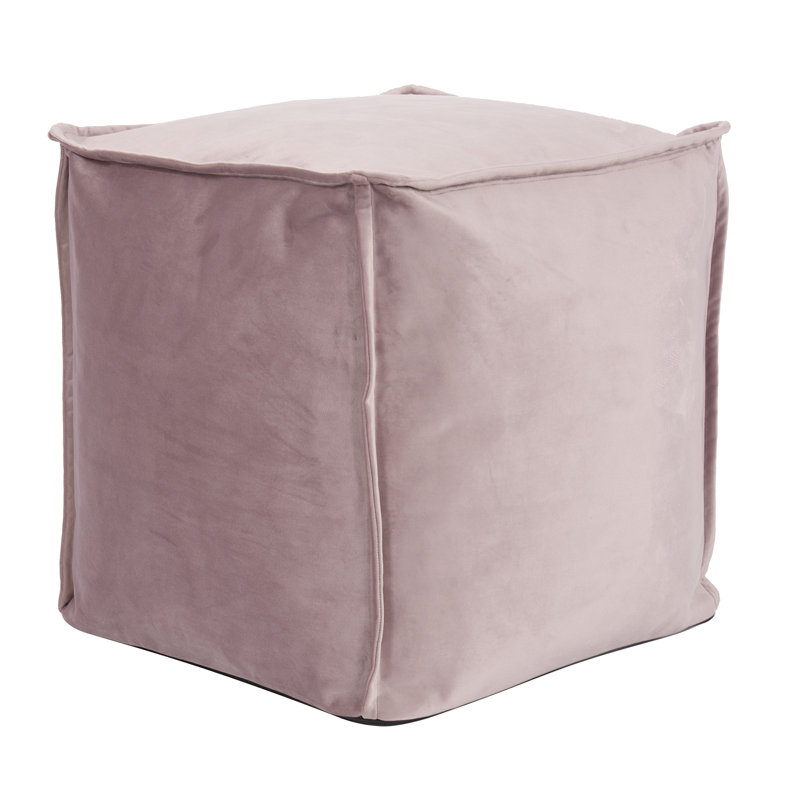 Pouf carré en velours de 20 po de largeur, Velours Bella Bella