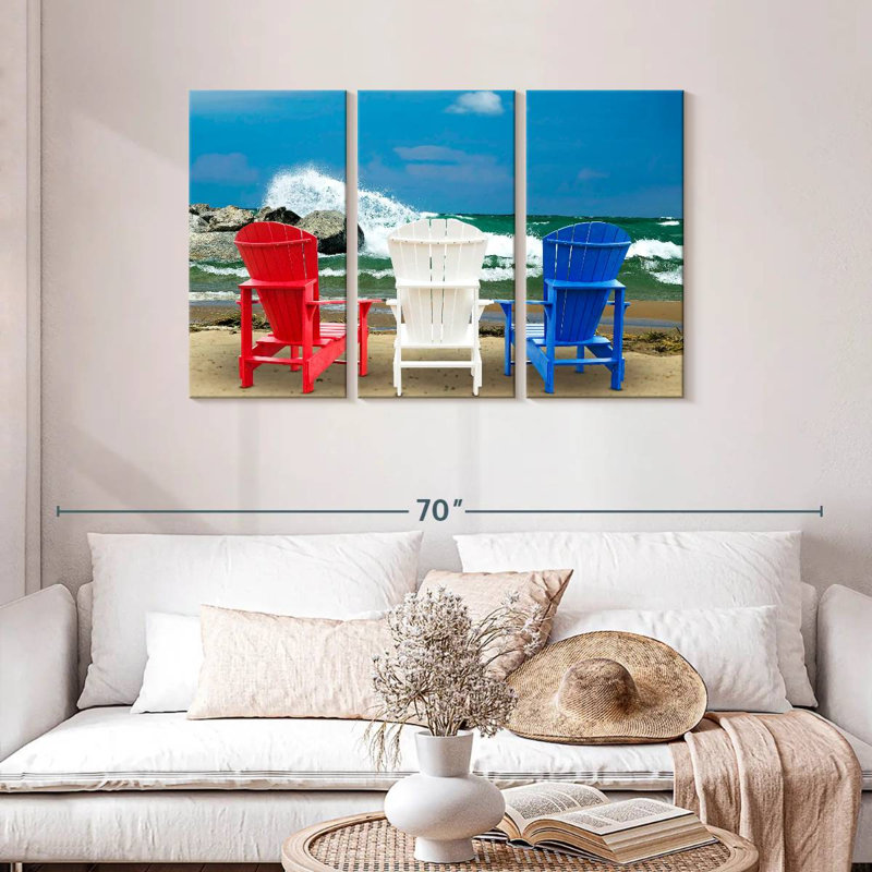 Chaises patriotiques Gillard, H 28 po x l 45 po