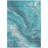 Machine Washable Indoor/Outdoor Cinead ACN1701 Teal Rug-104539670